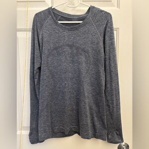 lululemon athletica swiftly tech Long Sleeve shirt 2.0 hip length Tetra stripe